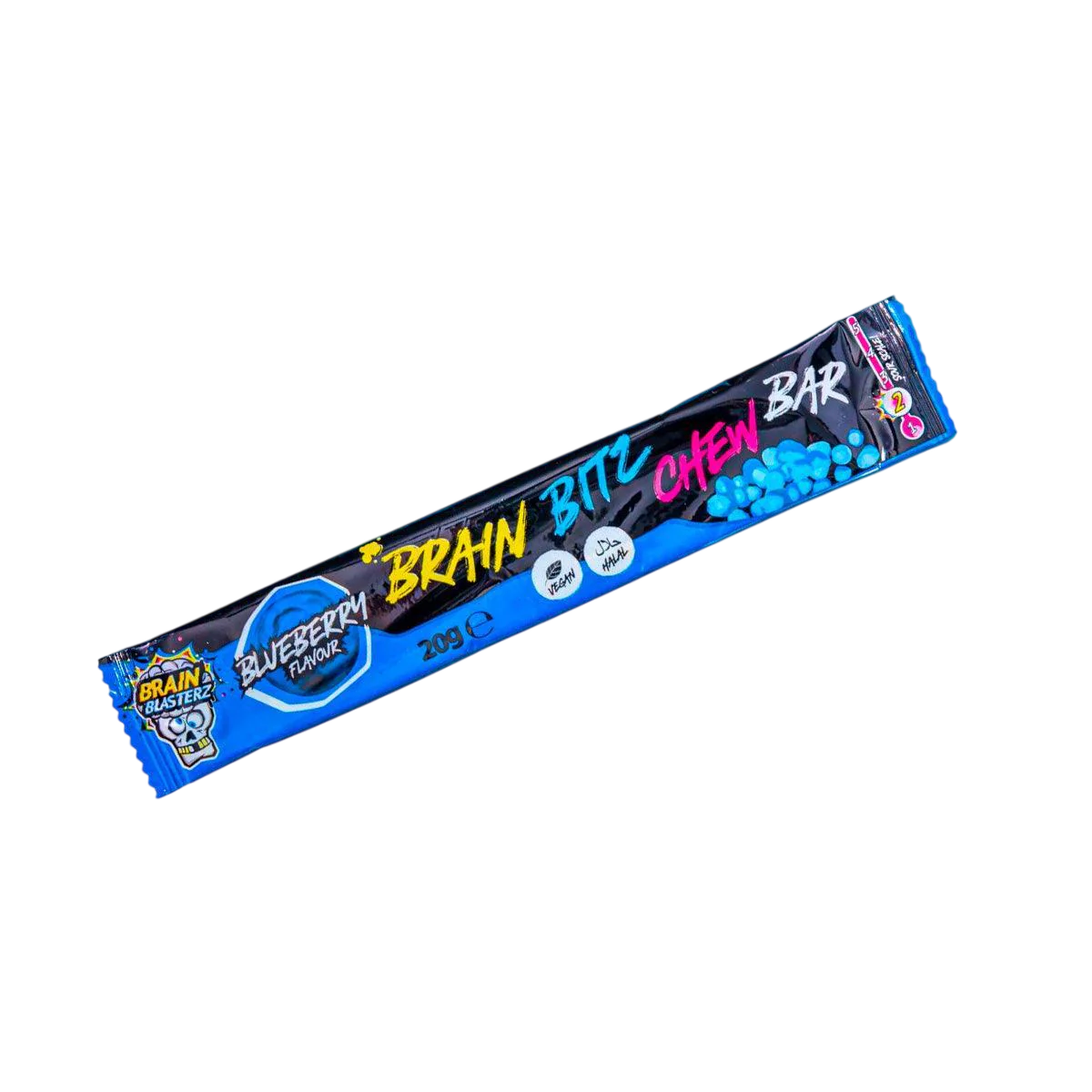 Brain Blasterz Brain Bitz Chew Bar - Blueberry 20g-BRAIN BLASTERZ-SNACK SHOP AUSTRIA