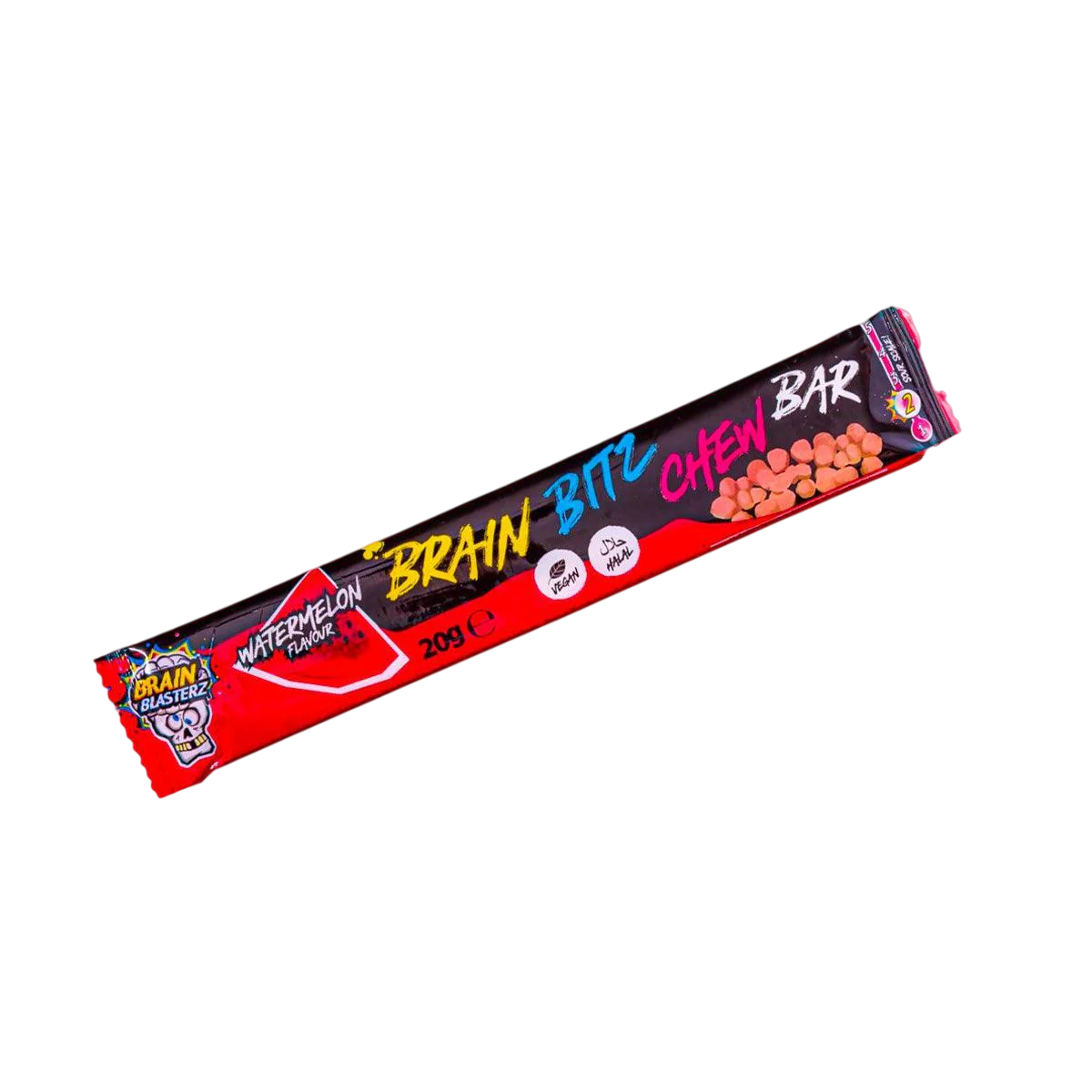 Brain Blasterz Brain Bitz Chew Bar - Watermelon 20g-BRAIN BLASTERZ-SNACK SHOP AUSTRIA