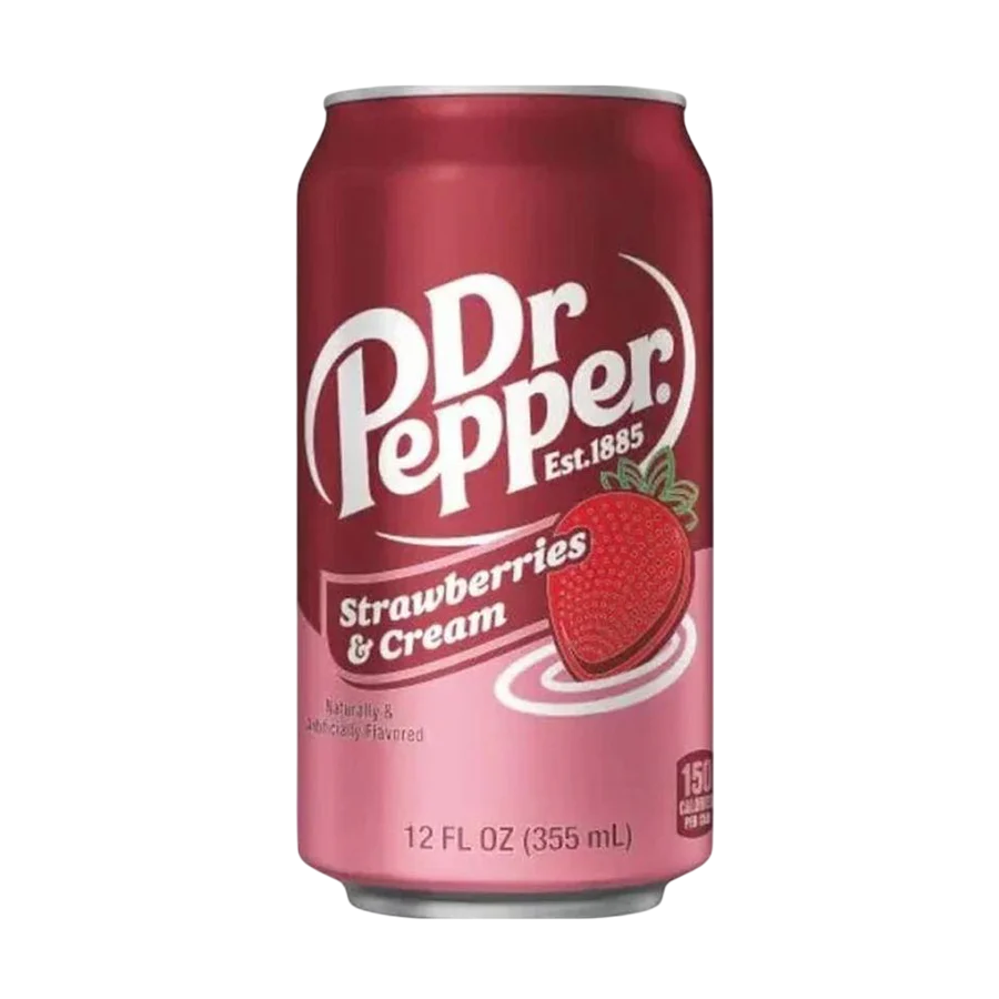 Dr Pepper Strawberries & Cream USA 355ml-SNACK SHOP AUSTRIA-SNACK SHOP AUSTRIA