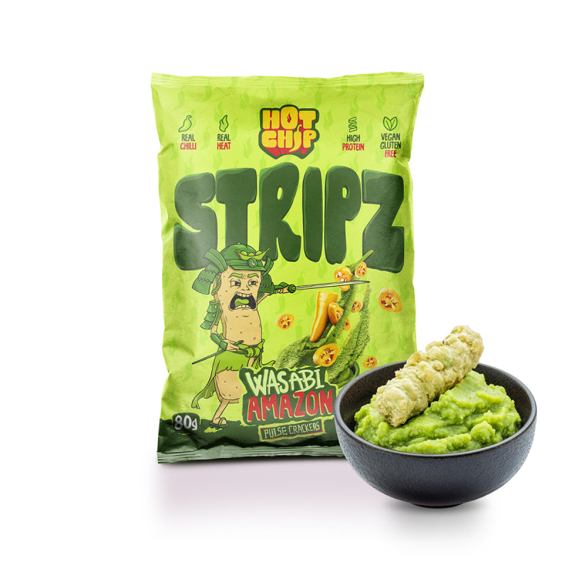 Hot Chip Wasabi Amazon Chilli Strips 80g-SnackShop B2C-SNACK SHOP AUSTRIA