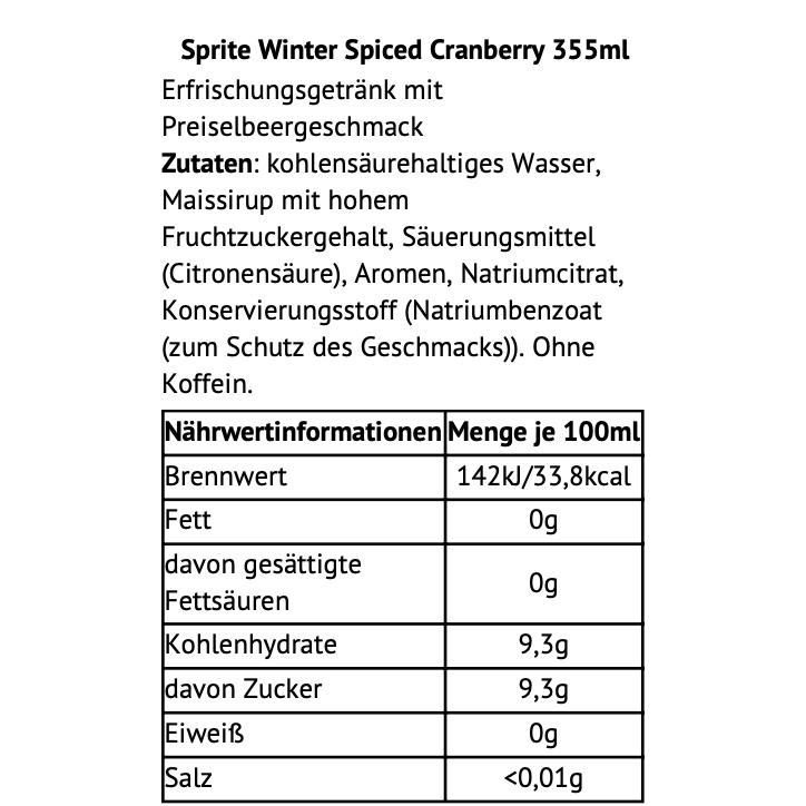 Sprite Winter Spiced Cranberry USA 355ml-Coca-Cola Company-SNACK SHOP AUSTRIA