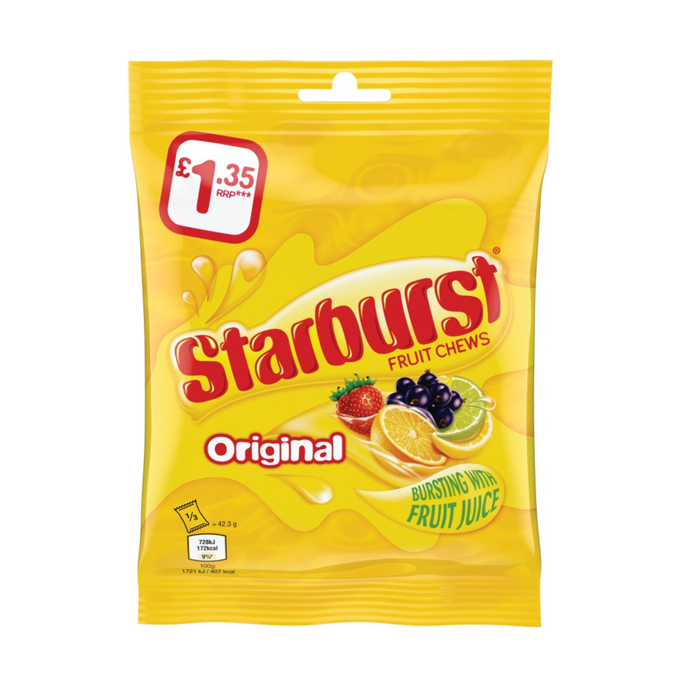 Starburst Fruit Chews Original 127g-Starburst-SNACK SHOP AUSTRIA