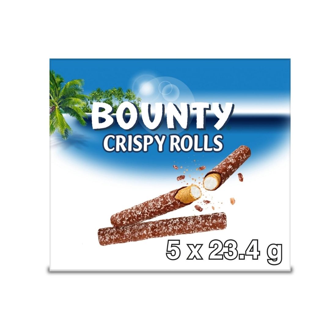 Bounty Crispy Rolls 5 x 23,4g-SnackShop B2C-SNACK SHOP AUSTRIA