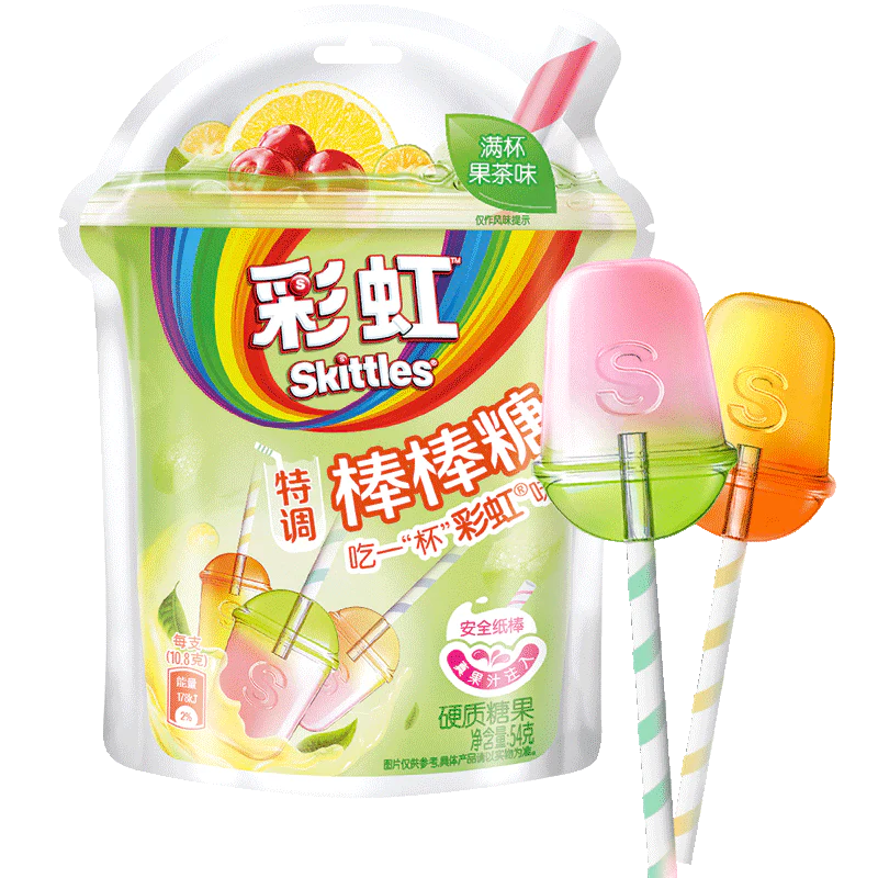 Skittles Lollipop Fruit Tea Flavor 54g-SnackShop-SNACK SHOP AUSTRIA