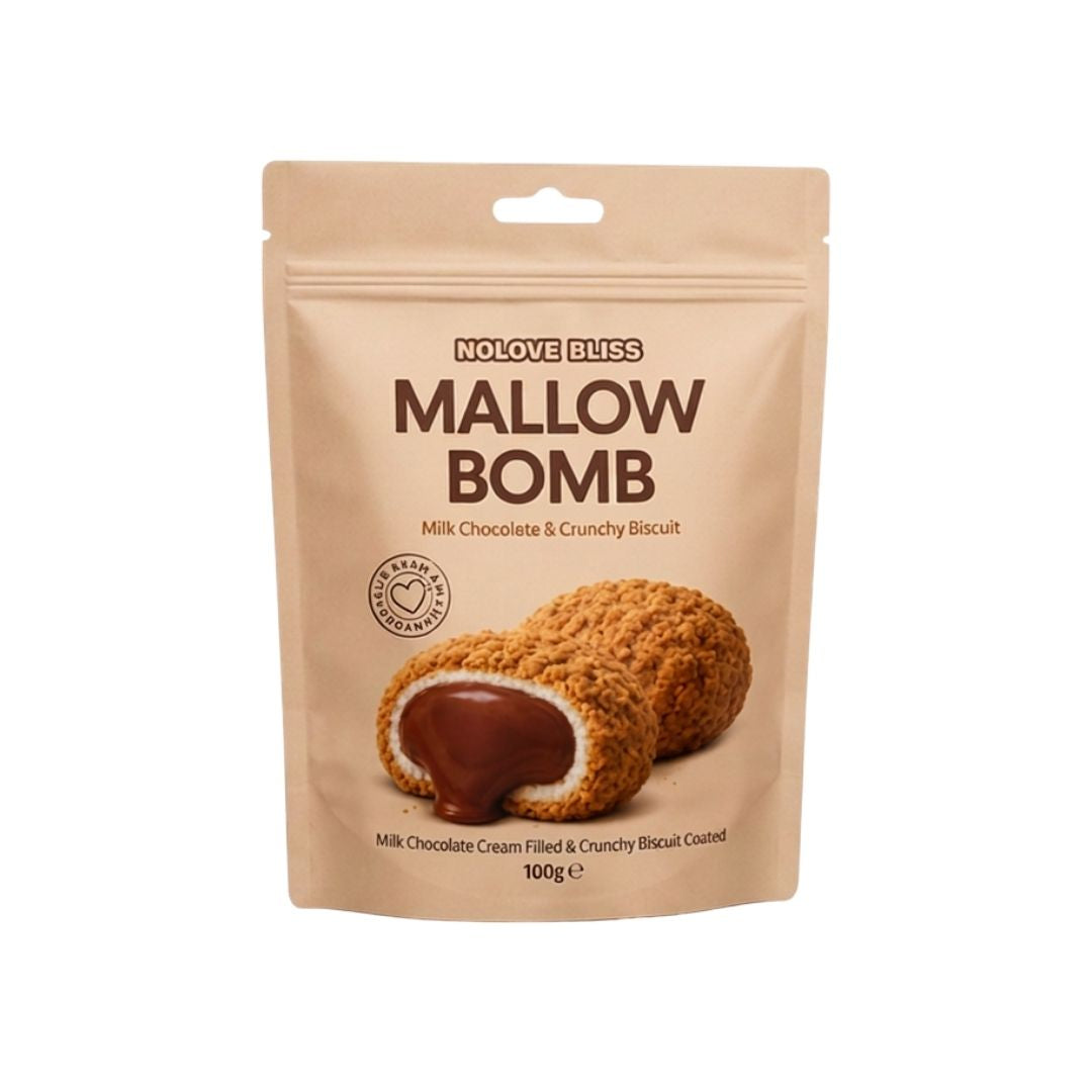 Nolove Bliss Milk Chocolate & Crunchy Biscuit Mallow Bomb 100g