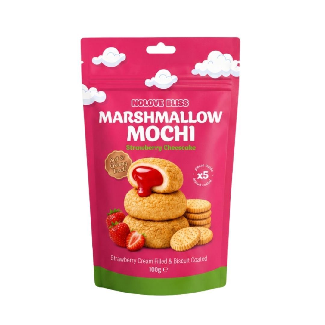 Nolove Bliss Strawberry Cheesecake Marshmallow Mochi 100g