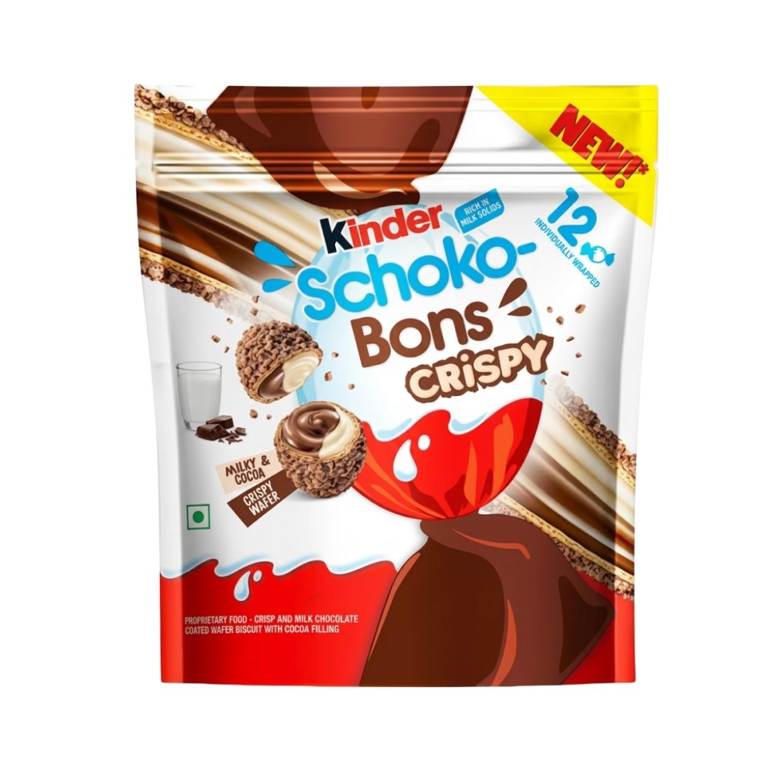 Kinder Schoko-Bons Crispy - 12 Stück Beutel 67,2g