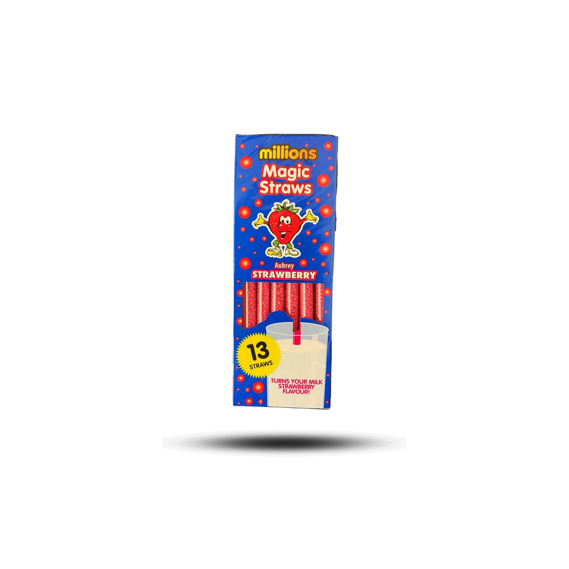 Millions Magic Straws - Aubrey Strawberry (13x6g) 78g-Golden Casket (Greenock) Ltd.-SNACK SHOP AUSTRIA