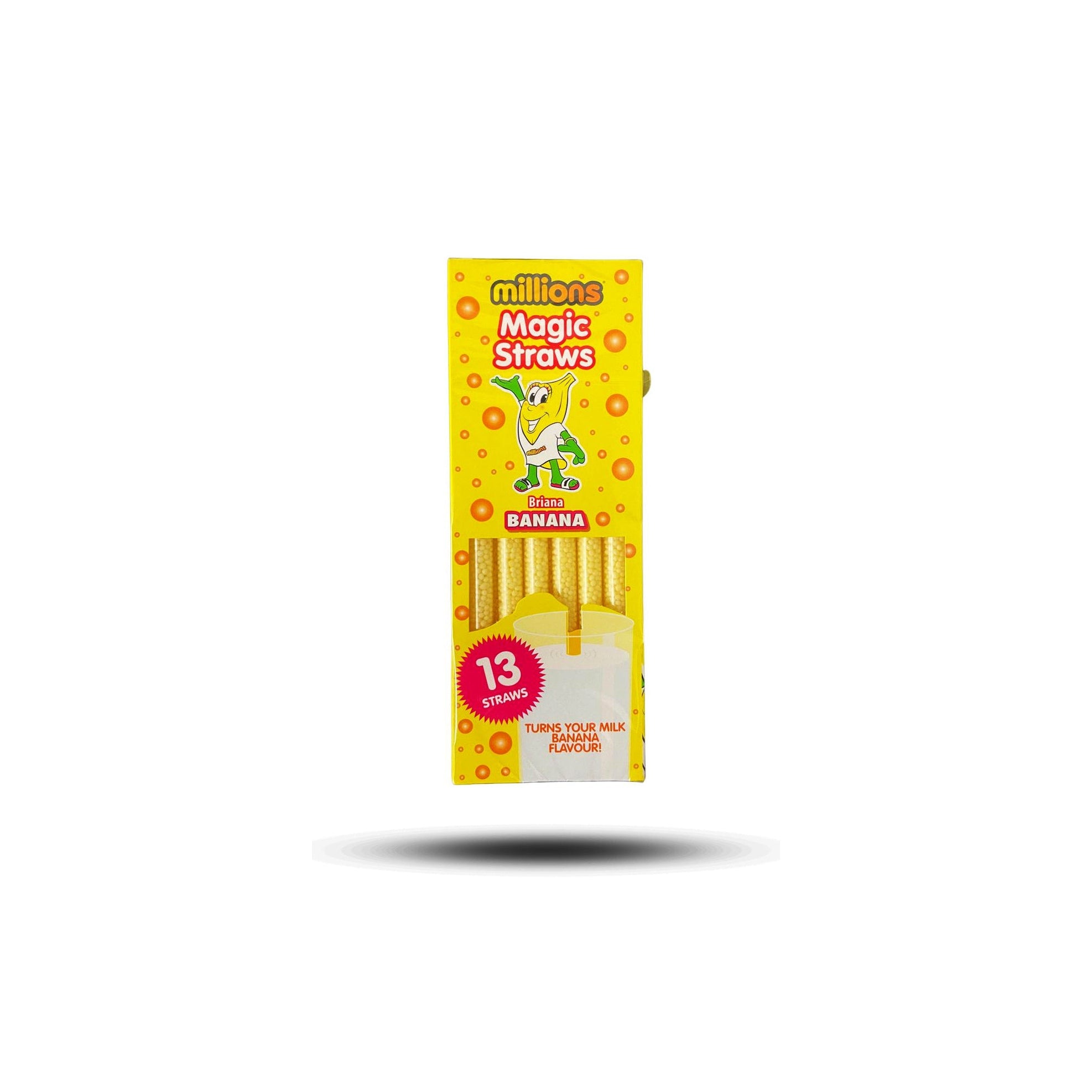 Millions Magic Straws - Briana Banana (13x6g) 78g-Golden Casket (Greenock) Ltd.-SNACK SHOP AUSTRIA